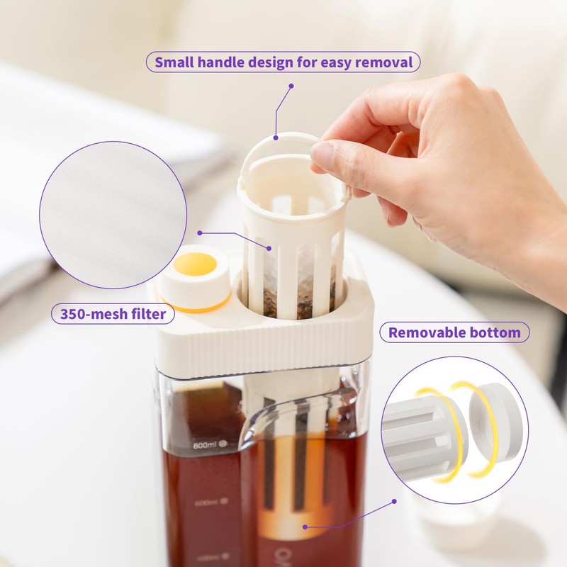 MAVO Cold Brew Coffee Maker, 27oz Iced Coffee Maker and