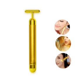 Unbranded New 24k Gold Beauty Bar Facial Roller Face Vibration Skincare Massager Device RF
