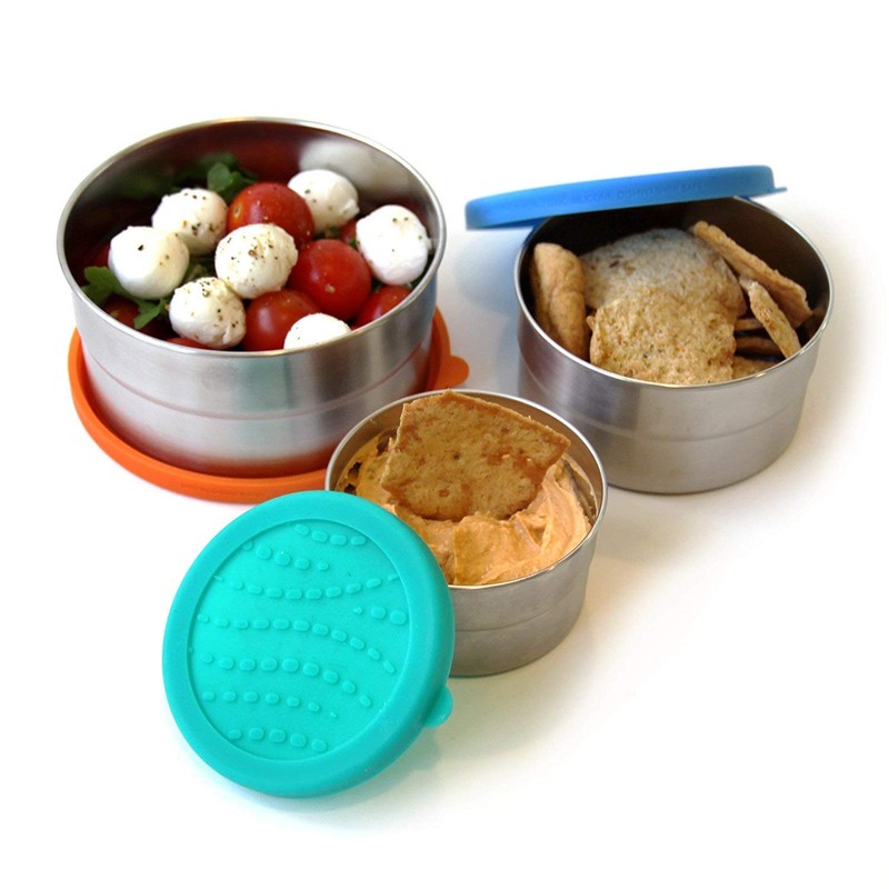 Ecolunchbox Seal Cup Trio 3-Piece Nesting Stainless Steel Leak-Proof Food