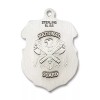 Bliss Sterling Silver Saint Michael National Guard Medal Pendant Necklace