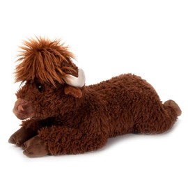 The Petting Zoo Floppy Highland Cow Plushie Stuffed Animal, Gifts for Kids, Wild Onez Wildlife Animals, Brown Cow Plush Toy, 24 inches