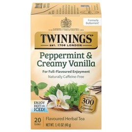 Twinings Peppermint & Creamy Vanilla Herbal Tea- 20 Count