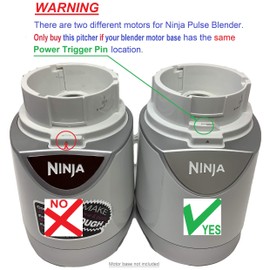 Ninja 48oz Pitcher Bowl for BL206 BL207 BL250 700w Extreme Kitchen System Pulse Blender, Green