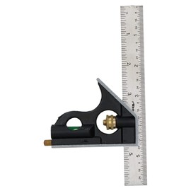 6” / 150mm Engineers Square Adjustable Combination Set Square + Spirit Level