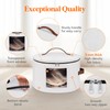 Lifewit Round Felt Hat Box, Stackable Bamboo Supports Cowboy Hat