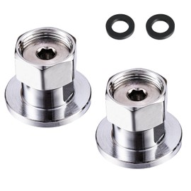 Commercial Sink Coupler Replace Commercial Faucet Parts Adjustable 1/2" NPT Female Eccentric Flange Inlet Brass fit 8" Center Wall Mount Faucets (2 Pcs)