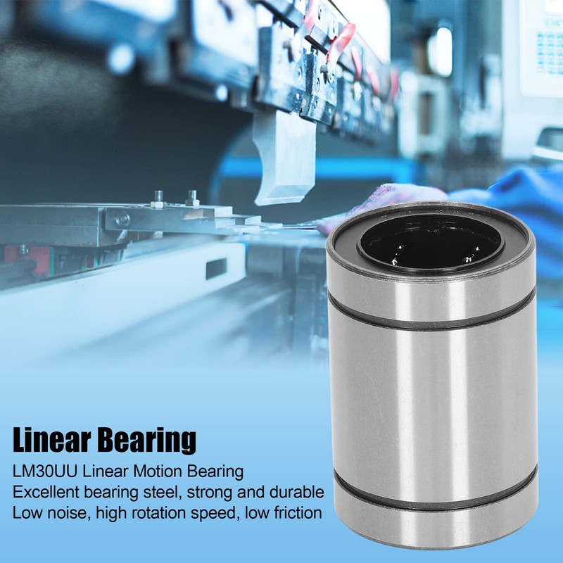 2Pcs LM30UU Linear Ball Bearings, 30mm ID 45mm OD 64mm