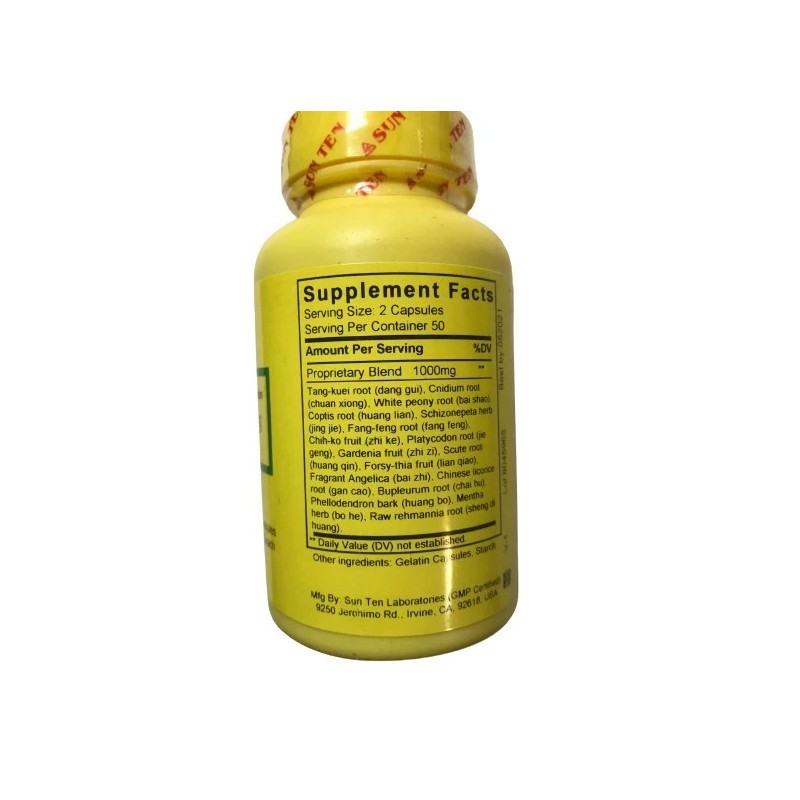 Sun Ten - Schizonepeta & Forsythia Formula, Capsules / Jing