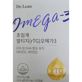Dr. Rin 닥터린 초임계 알티지오메가3 830mg 30캡슐 1개월분 Dr. Lin Supercritical R-T-G Omega-3 830mg 30 Capsules 1 Month Supply