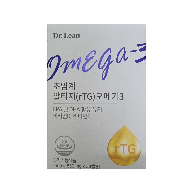 Dr. Rin 닥터린 초임계 알티지오메가3 830mg 30캡슐 1개월분 Dr. Lin