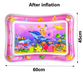 Water Mat Baby Pink, Water Play Mat Baby, Baby Toy for 3 6 9 Months Girls and Boys, Great Gift Idea for Newborns (Mermaid)