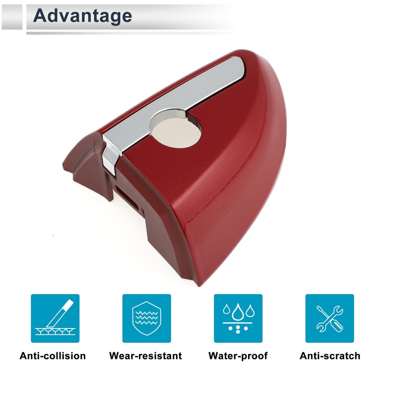 X AUTOHAUX Front Left Door Handle Lock Cylinder Cover for