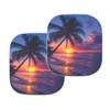 Dreaweet Sunset Palm Tree Windshield Sun Shade Foldable Sun Shade
