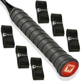 Tinsync Tennis Racket Grip Tape, Precut Soft Tennis Grip Tape, Anti Slip and Dry Feel Tennis Racquet Overgrip Wrap for Replacement (6 Pack - Black)