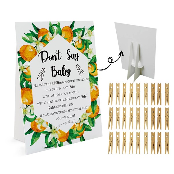 Orange Citrus Don't Say Baby Game（1 Sign And 50 Mini