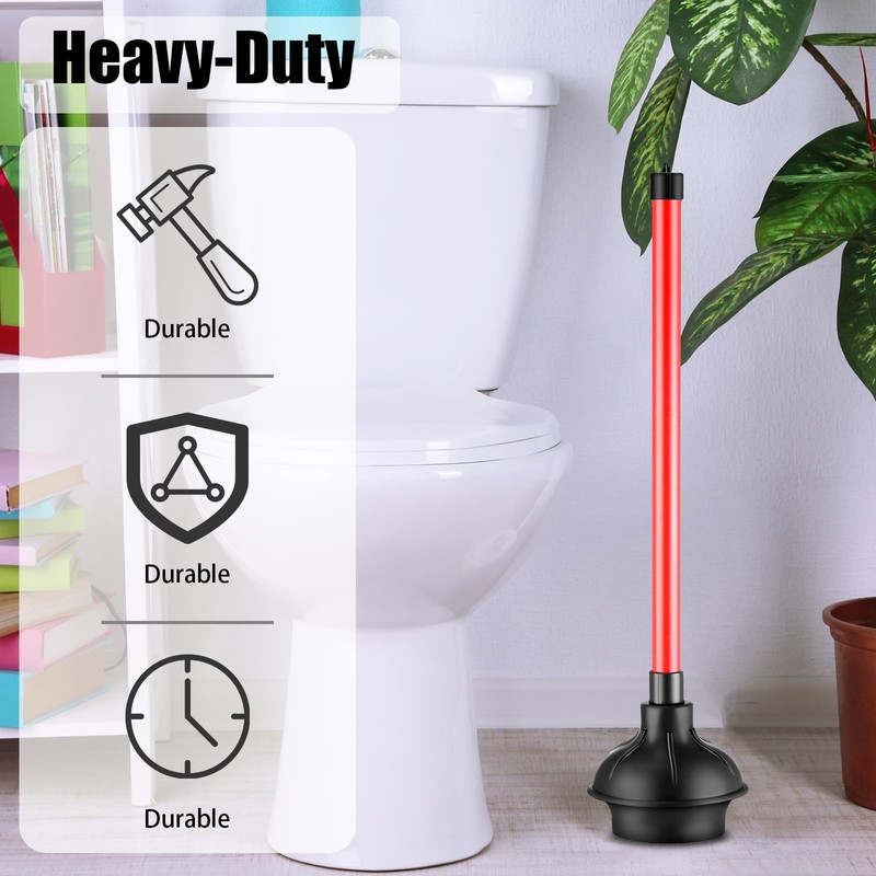 Domensi 6 Pcs Toilet Plunger Bulk Heavy Duty Rubber Plug