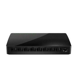 Tenda SG108 Switch Gigabit de 8 Puertos ,LAN Ethernet 10/100/1000 Mbps, MDI / MDIX Automático, Plug and Play, sin Pérdida de Paquetes, Navegación Automática, No Administrable.