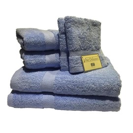 Lintex Linens Deluxe 6 Piece Cotton Terry Bath Towel Set, Ocean