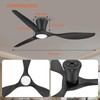 TALOYA Ceiling Fans with Lights,52 inch Modern Low Profile Ceiling
