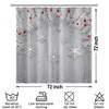 Uiiooazy Christmas Shower Curtain Set with Hooks Sliver Grey X-mas