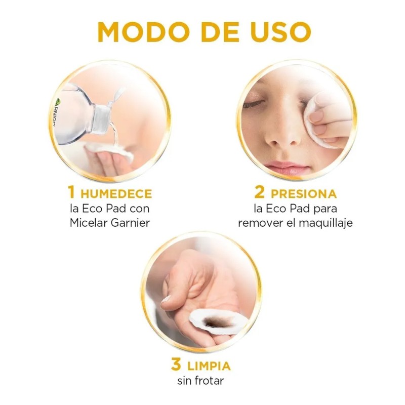 Kit Micelar Garnier Bifásica 400ml + Pads Desmaquillantes