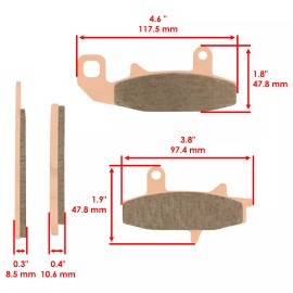 Caltric Front Brake Pads for Suzuki DR650 DR650S 1991 1992 - 1995 Front Motorcycle Pads
