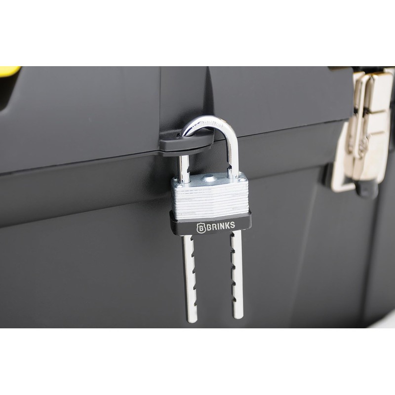 BRINKS - 44mm Laminated Steel Keyed Padlock with Adjustable Shackle
