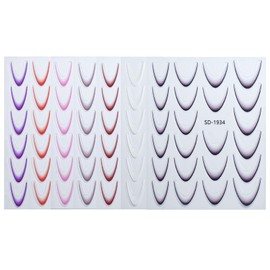 Zynewa 7 Farben French Tip Nail Sticker, Farbverlauf French Half Moon Nageldesign, Nagelsticker Selbstklebend, 3D Nail Art Stickers, Maniküre DIY Werkzeuge