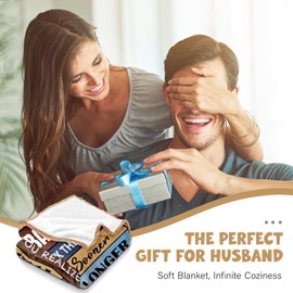 Fpoutiv Husband Birthday Gifts from Wife - Wedding Anniversary Romantic Presents for Him Man - Fathers Day Christmas Valentines Day Birthday Gifts for Husband Him - to My Man Blanket 60"x80"