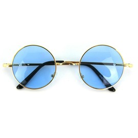 Round Glasses Round Glasses Round Shape Date Glasses AD43 Light Color Sunglasses Round Metal Mens Womens Common UV Protection -