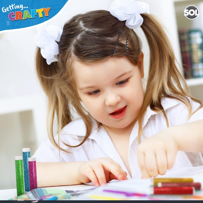 54pk Kids Glitter Tubes in 10 Assorted Vibrant Colours |