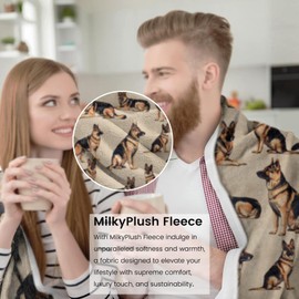 amepay German Shepherd Blanket Gifts for Kids Women Adult Girls,Cartoon Puppy Dog Throw Blankets,Soft Comfy Lightweight for Home Couch Bed Sofa Farm Cool Decor,Playful Pet Art 50x60in