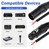 Xiatiaosann XLR 3Pin Microphone Open End Cable, Audio Replacement XLR