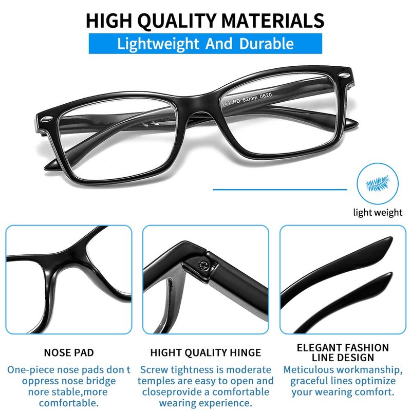 Suertree Myopia Glasses Blue Light Filter Myopic Binoculars with Strength