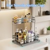 Zufudo 1 Pack Under Sink Organizers and Storage, 2 Tier