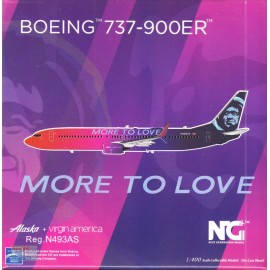 NGM79025 1:400 NG Model Alaska Airlines B737-900ER Reg #N493AS 'More to Love'
