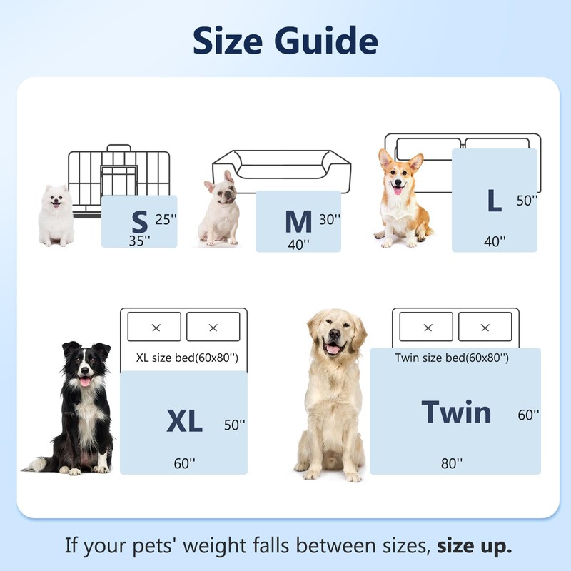 MIXJOY Cooling Blanket for Large Dogs Breathable, Dual-Sided Q-MAX>0.5, Lightweight