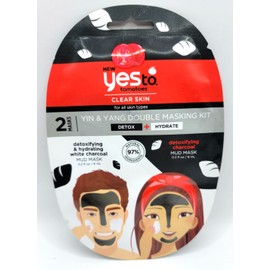 Yes to Tomatoes Clear Skin Yin & Yang Double Masking Kit(detox, hydrate) NEW 1ct
