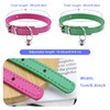 eMagTech 2PCS Cat Collar with Bell PU Leather Comfortable Kitten
