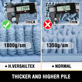 Bathroom Rugs Bath Mats for Bathroom Non Slip Luxury Chenille Bathroom Rug Mat 20x32 Extra Soft and Absorbent Shaggy Rugs Washable Dry Fast Plush Area Carpet Mats for Bath Room, Tub - Cool Blue