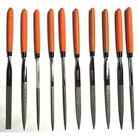 GOBEST jewellers Diamond Precision Needle File Metal Set 10 pcs 3x140, 50mm Diamond Coating (GB-0063)