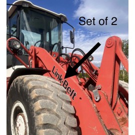 White Link-Belt Loader 36” Sticker Decal  (set 2) Construction Equipment Replacement