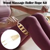 Rope Back Massager, Wooden Massage Roller for Maderoterapia Massage Ball