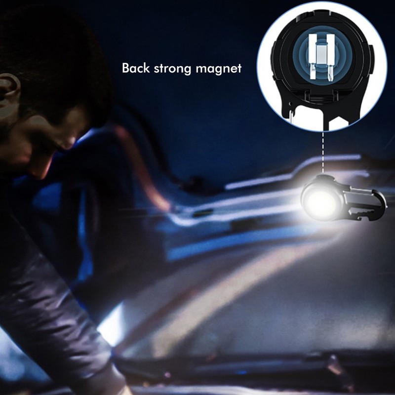 COB Mini Flashlight Bright Portable Rechargeable Keychain Flashlight with Bracket