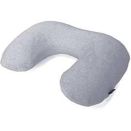 Vanguard Neck Pillow, Air, Travel, Airplane, Carrying, Compact, Air Pillow, Made in Japan, Absorbent, Quick Drying, Soft to the Touch, Stretch Fabric, Asahi Kasei Aqua Pile Gray, Regular