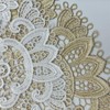 Pack of 2 Lace Round Embroidered Table Runner, Embroidery Placemat,