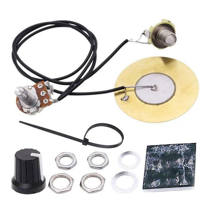12 Packs 50MM Guitar Pickup Piezo Transducer Prewired Amplifier With
