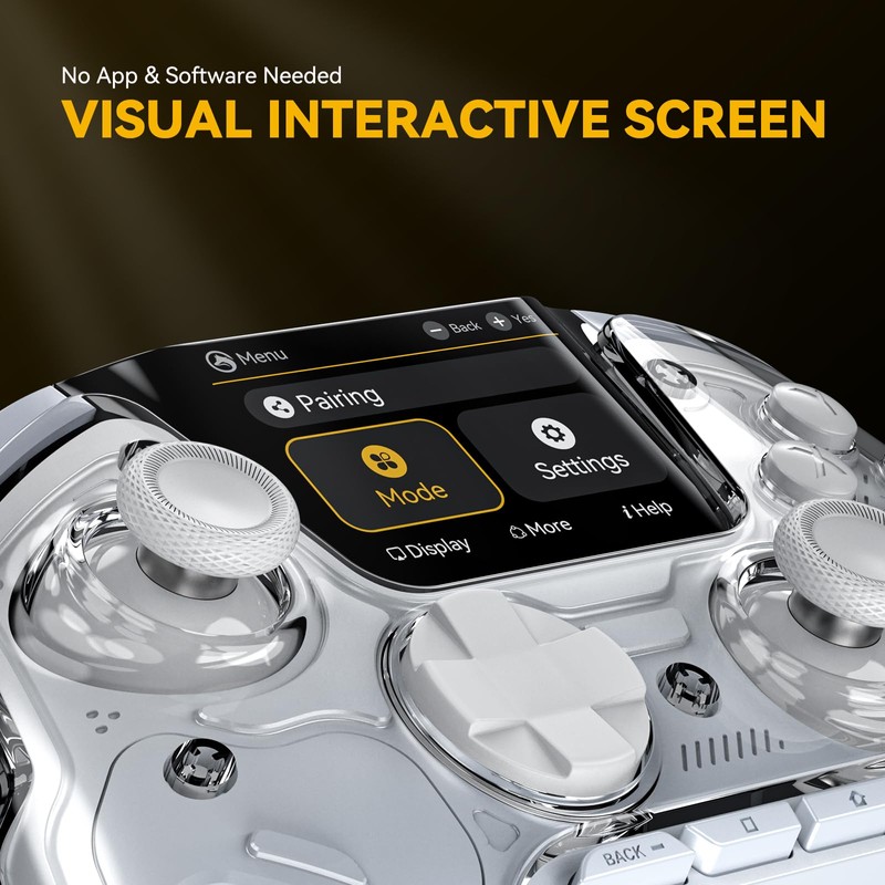 MANBA ManbaOne Interactive Screen Wireless Gaming Controller for PC/Switch/iOS/Android,Hall Effect
