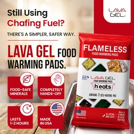 Flameless Food Warming Pads (Pack of 2) - Food Warmers for Parties Buffet Disposable - Party Buffet Servers and Warmers for Half Size Pans - Heating Pads for Chafing Dish- Must-Have Catering Supplies