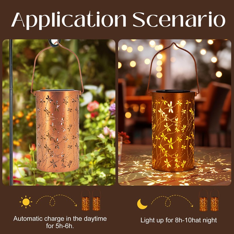 Birthday Gifts for Women Mom Grandma Ladies Solar Lanterns Outdoor